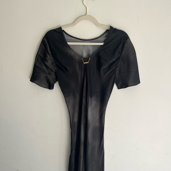 SILK LAUNDRY Short Sleeve Bias Dress Size Large - Picture 8 of 8